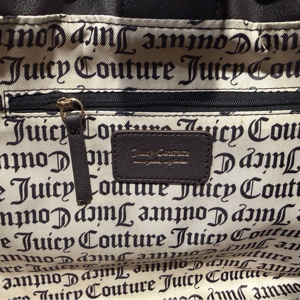 NWT Juicy Couture Vintage Dreams Tote | Angel Chocolate Cream and Pink Tote Bag - Picture 7 of 8